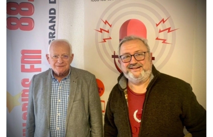 François Joel en pleine forme pour défendre ESPOIR EN TETE ,Michel aussi nous  a exposé les buts du ROTARY